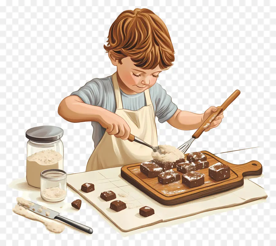 Kid，Niño Cocinando PNG