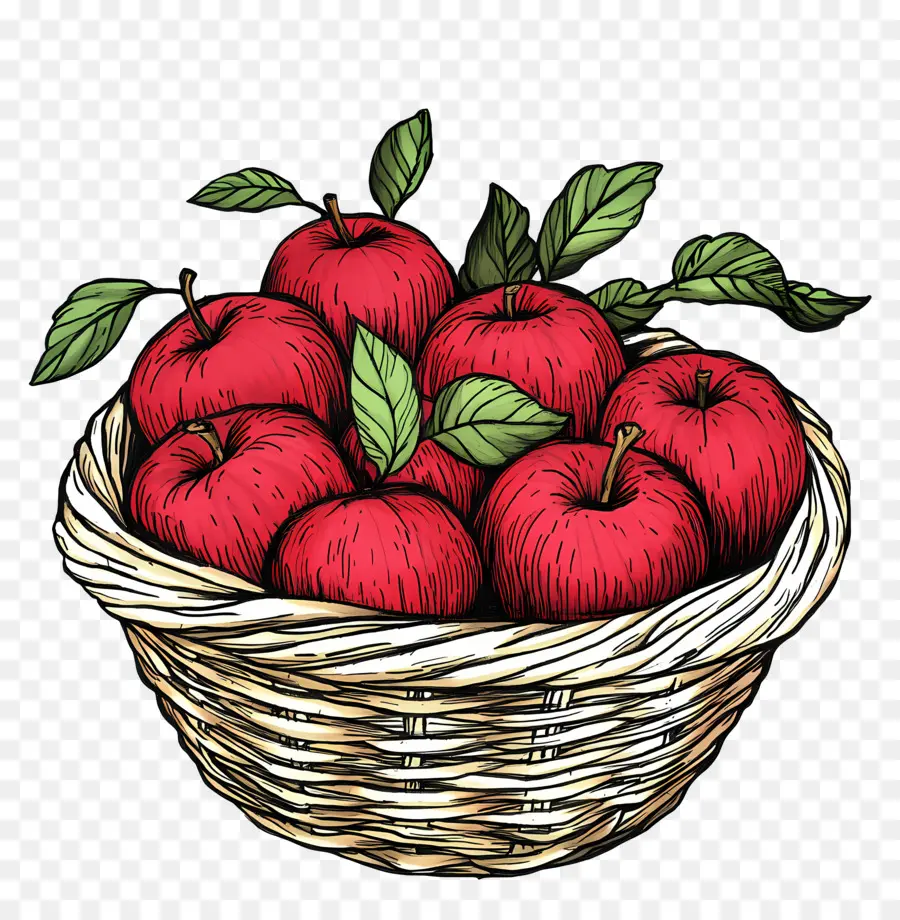 La Manzana De La Cesta，Las Manzanas Rojas PNG