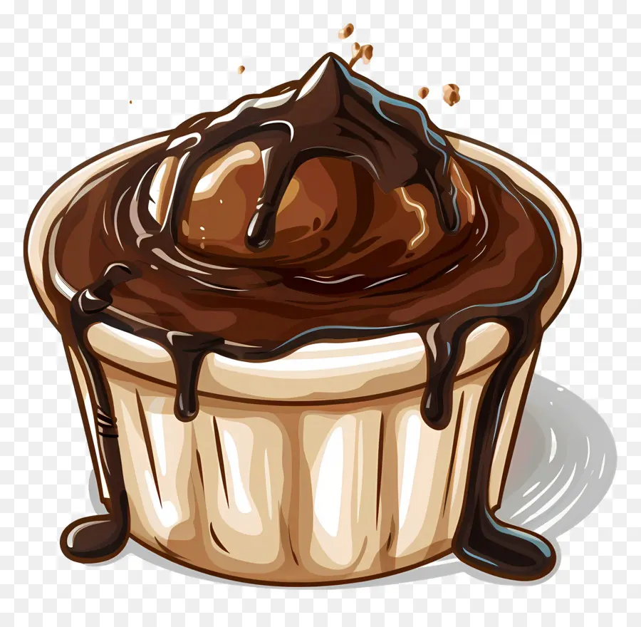 Soufflé De Chocolate Francés，Postre De Chocolate PNG