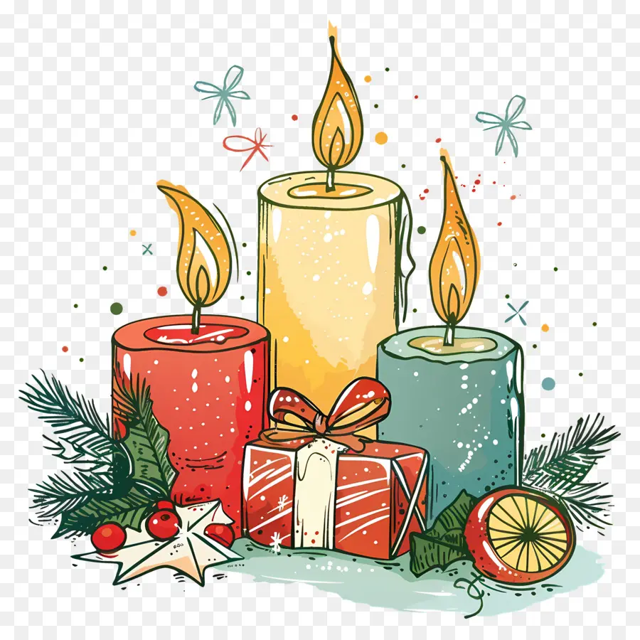 Velas De Navidad，Velas PNG