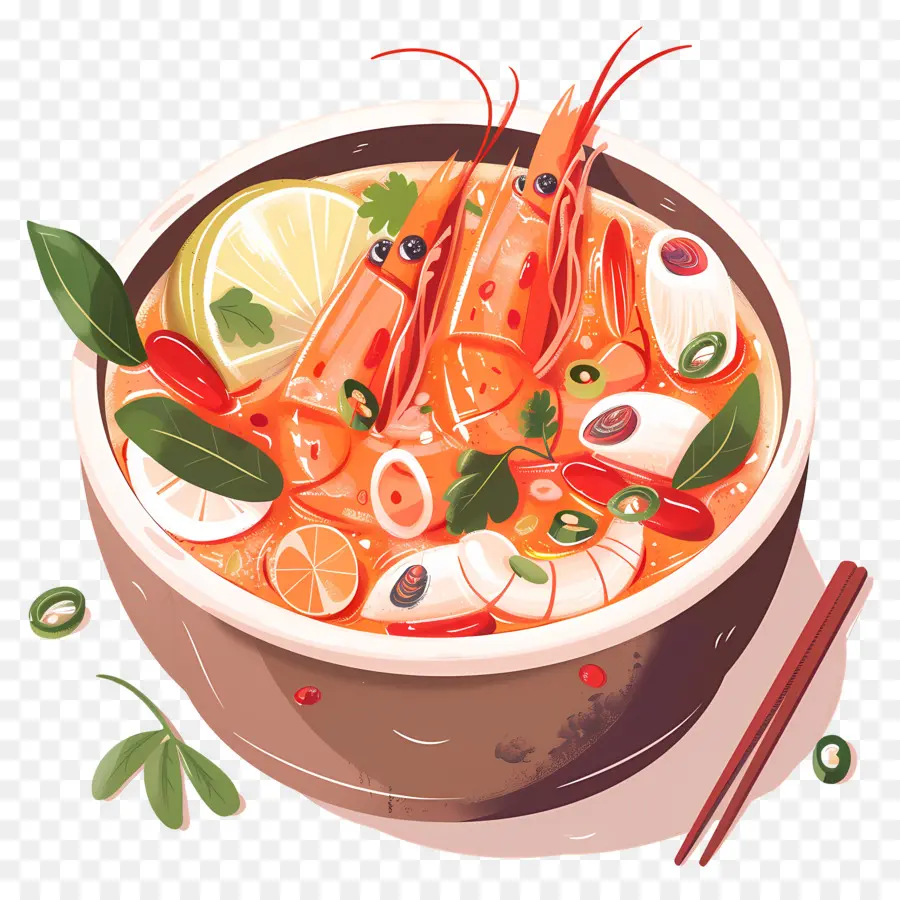 Tom Yum Goong，Sopa De Camarones PNG