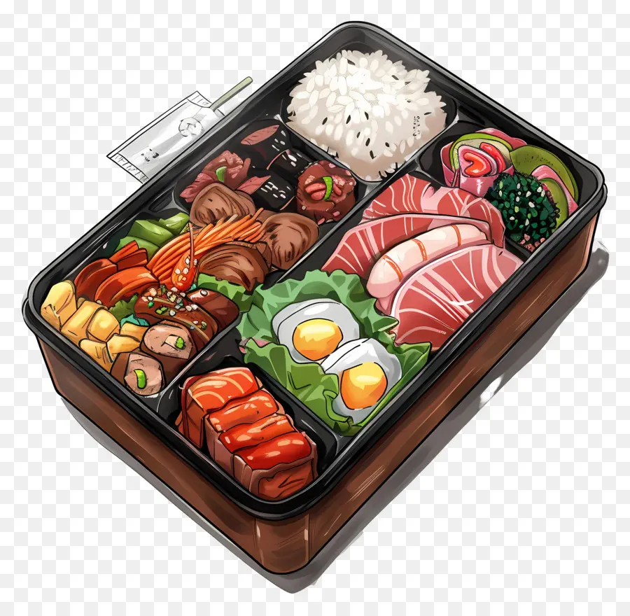 Caja Bento，Sushi PNG