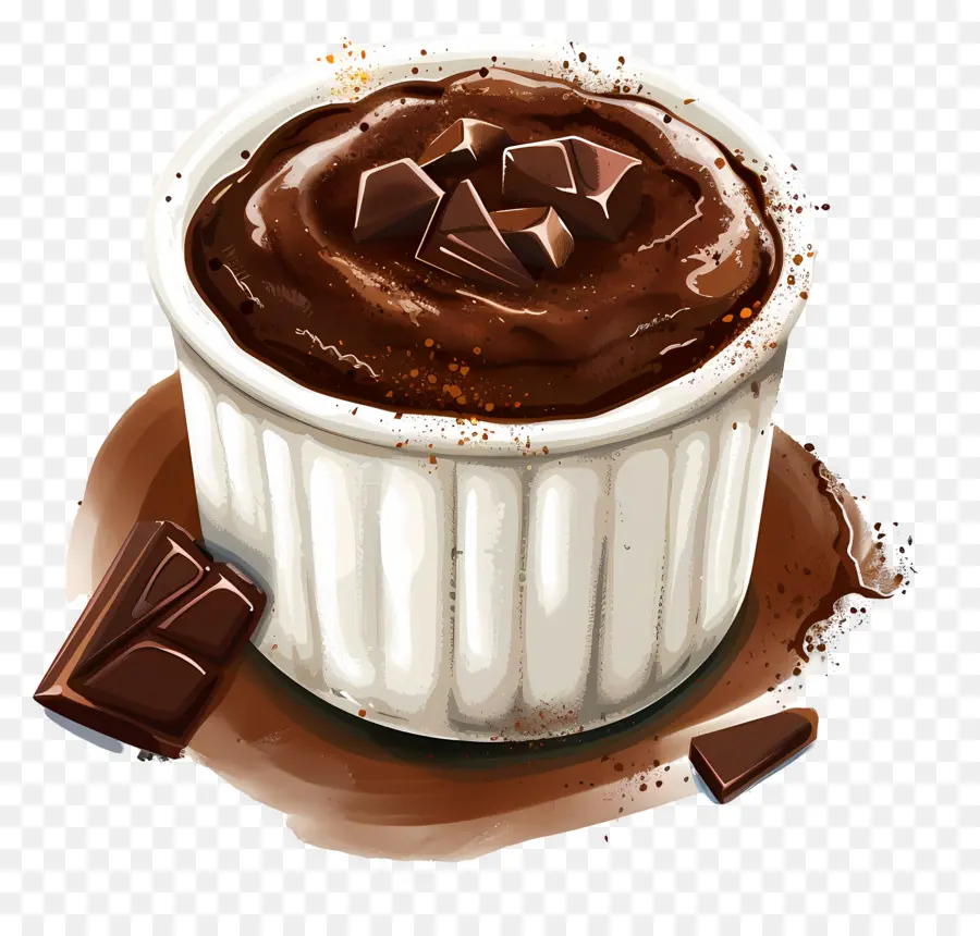 Soufflé De Chocolate Francés，Postre De Chocolate PNG