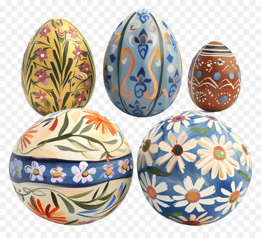 Huevos De Pascua，Huevos Decorados PNG