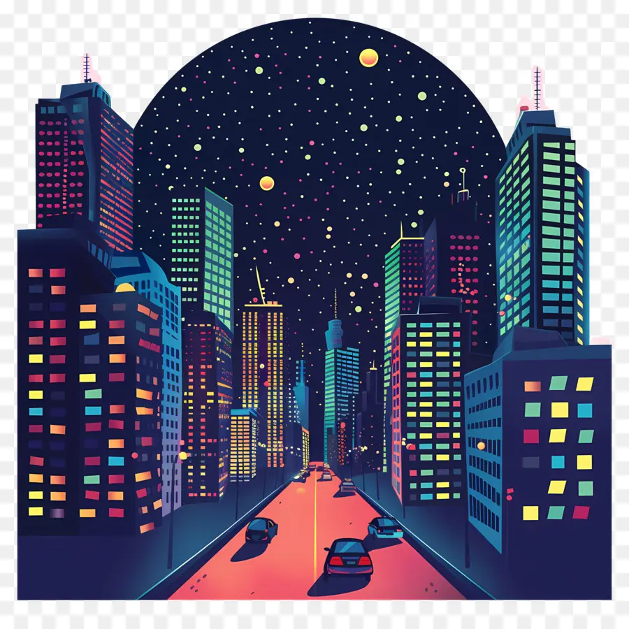 Paisaje Urbano Por La Noche，Paisaje Urbano PNG