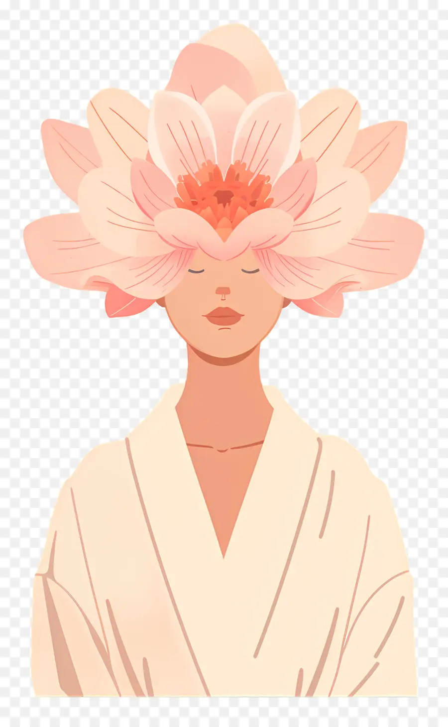 Moda Mujer，Mujer De La Cabeza De Las Flores PNG