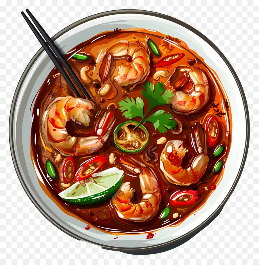 Tom Yum Goong，Sopa De Camarones PNG