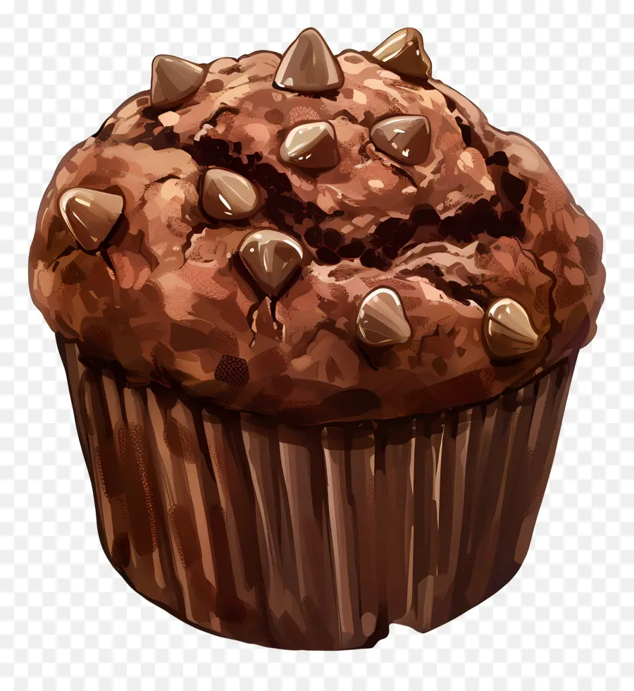 Muffin De Doble Chocolate，Muffin De Chocolate PNG