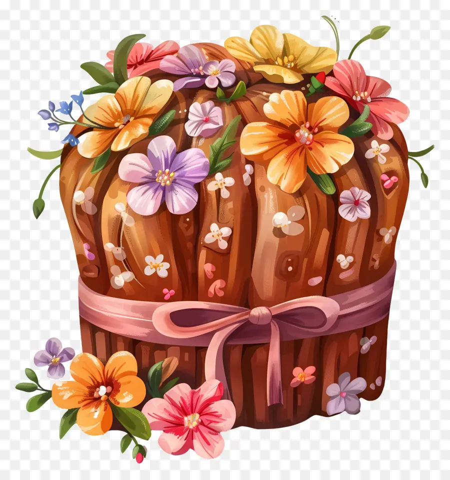 Panettone，Torta De Flores PNG