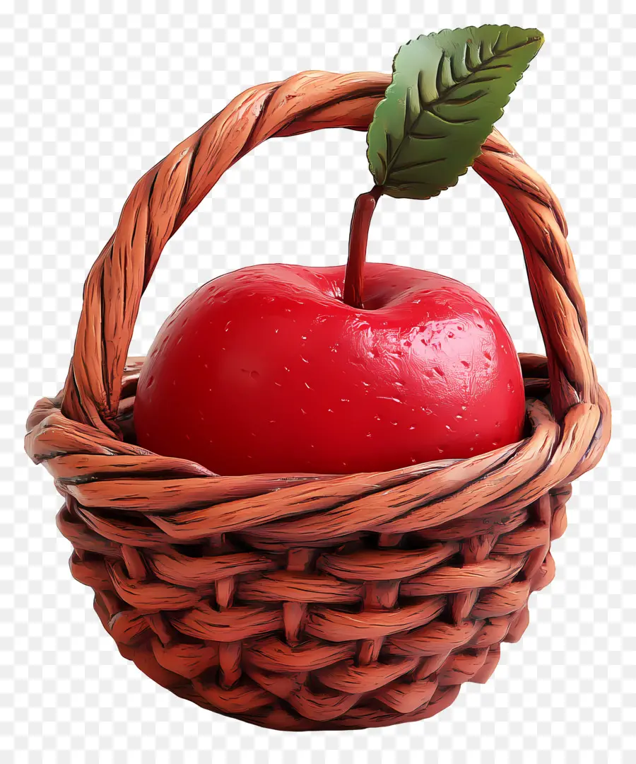 La Manzana De La Cesta，Manzana Roja PNG