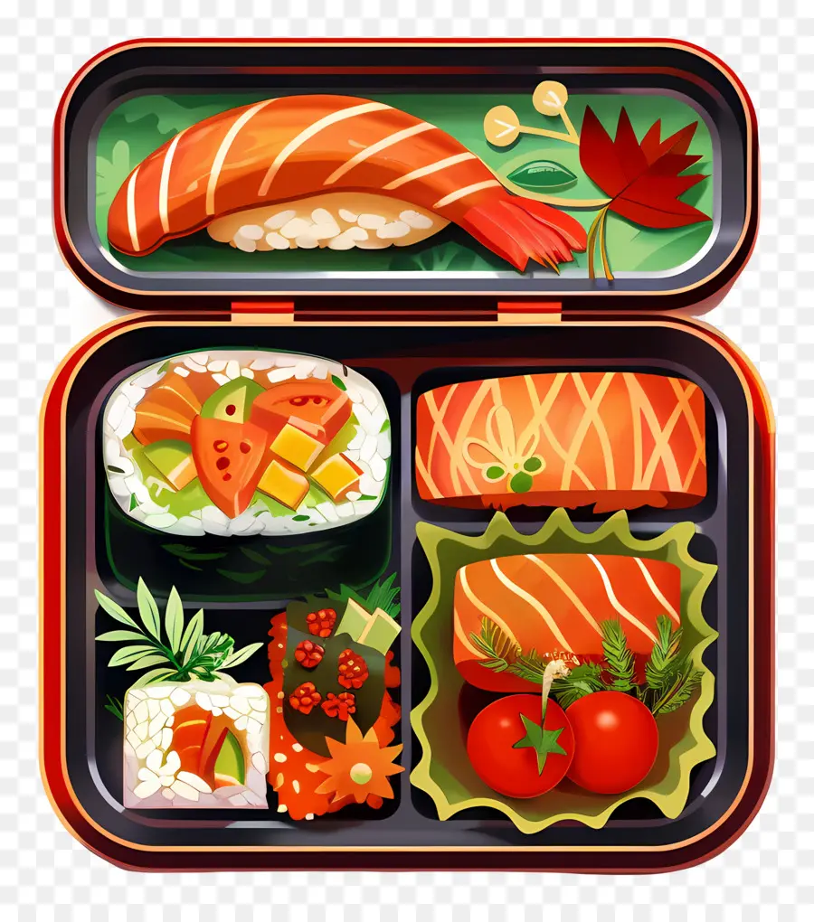 Caja Bento，Caja Bento De Sushi PNG