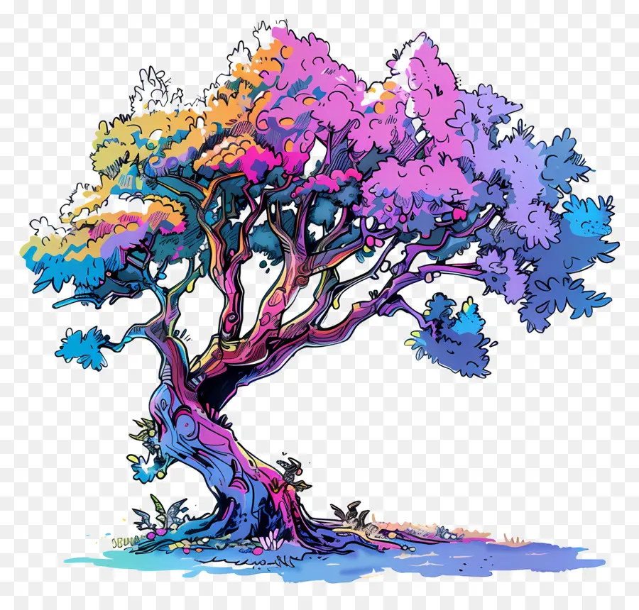 Árbol，árbol Colorido PNG