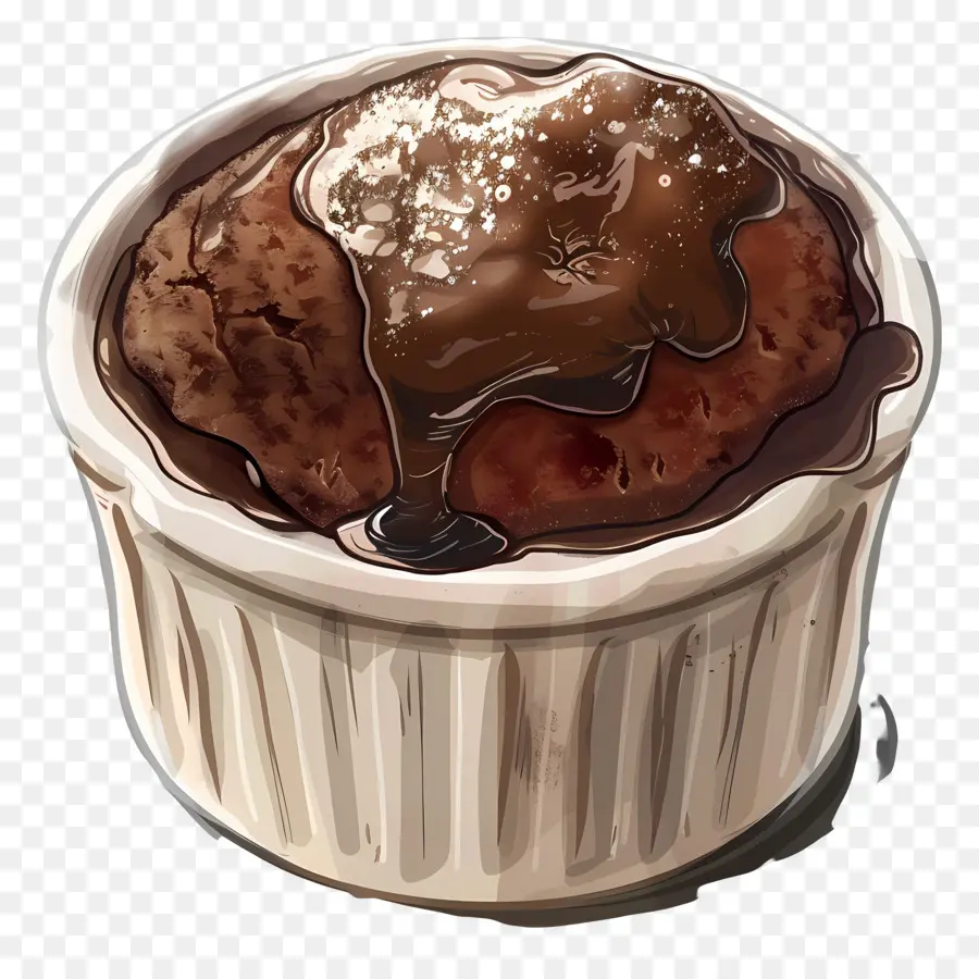 Soufflé De Chocolate Francés，Postre De Chocolate PNG