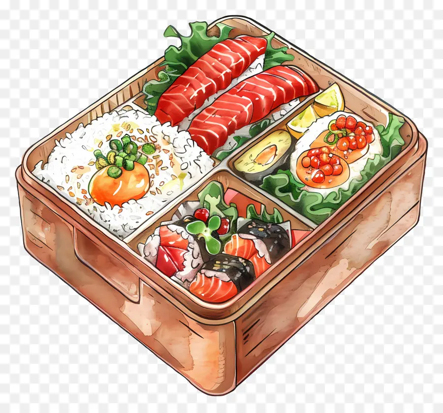 Caja Bento，Sushi PNG