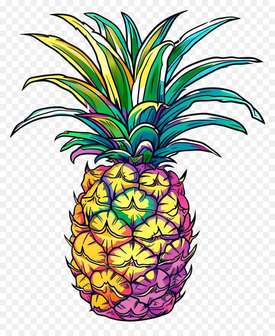 Piña，Colorido Piña PNG