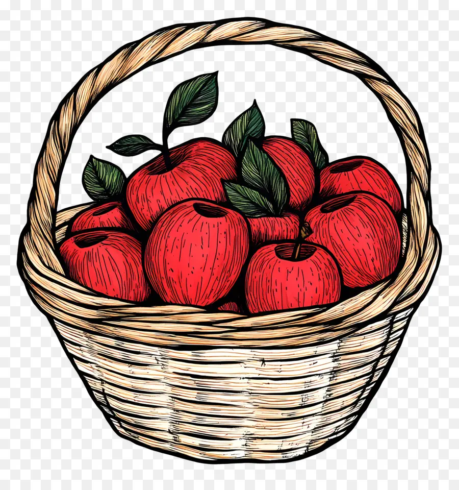 La Manzana De La Cesta，Las Manzanas Rojas PNG