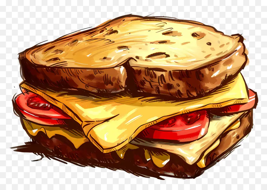 Sándwich De Queso，Tomate PNG