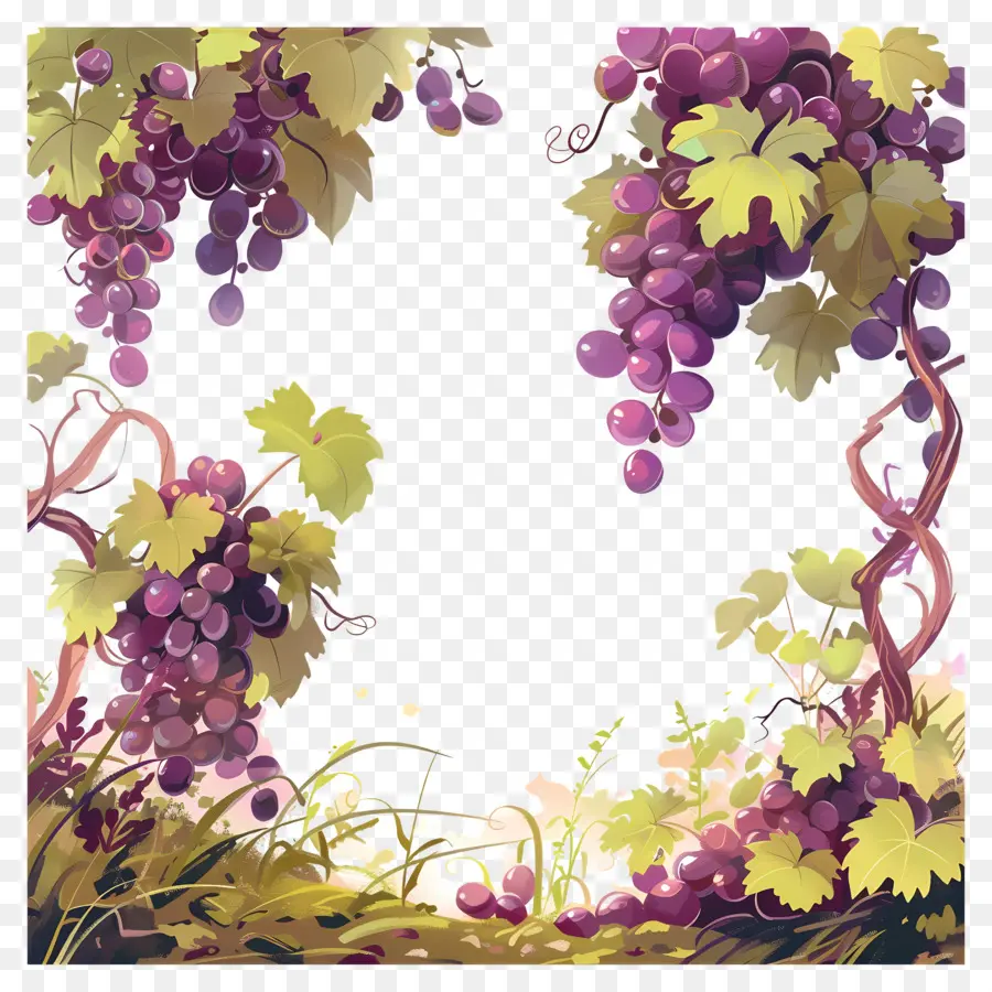 Campo De Vid，Las Uvas PNG