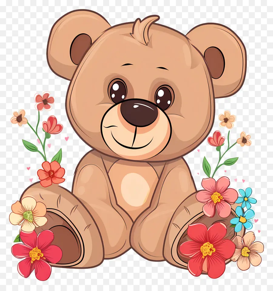 Osito De Peluche，Flores PNG