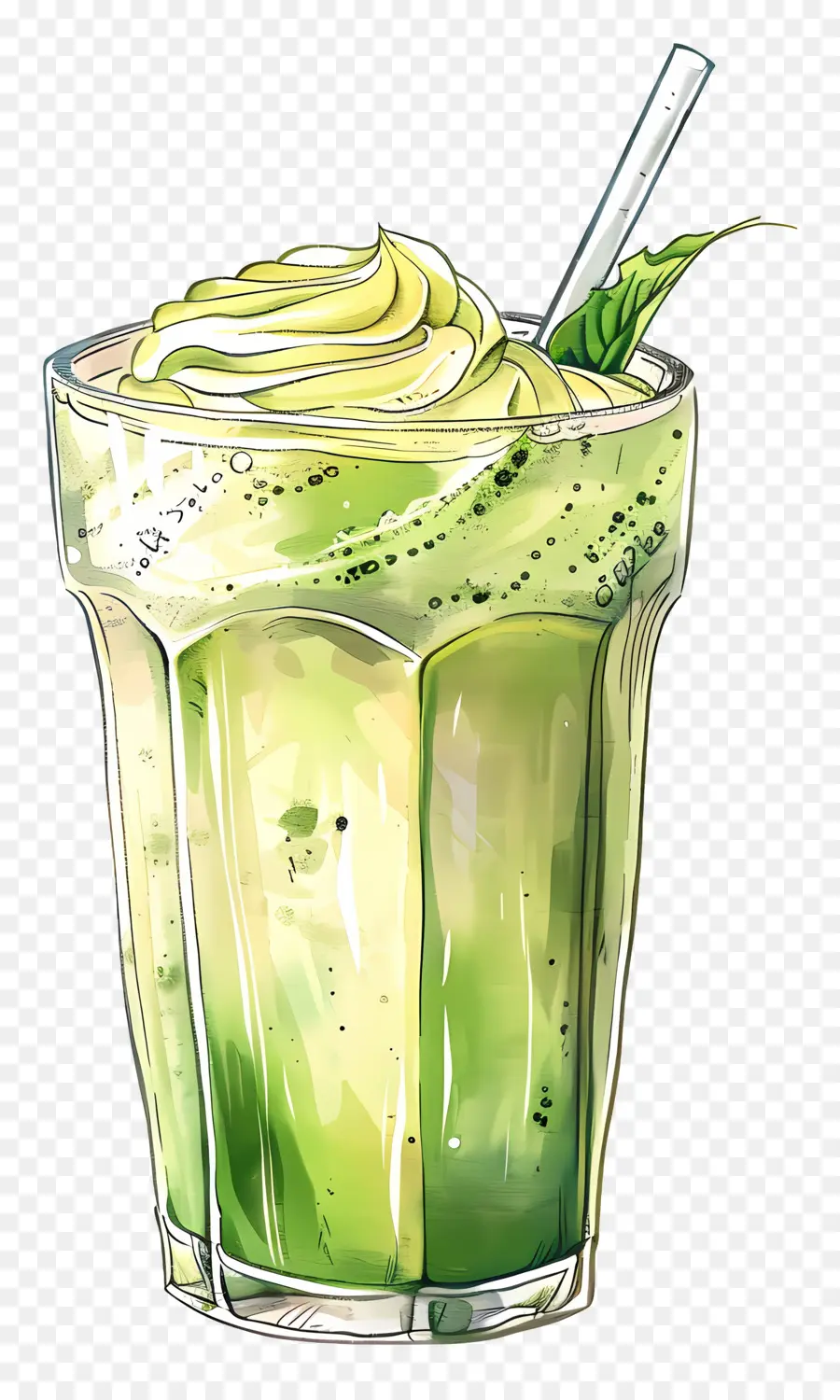 Bebida Matcha，Bebida Verde PNG