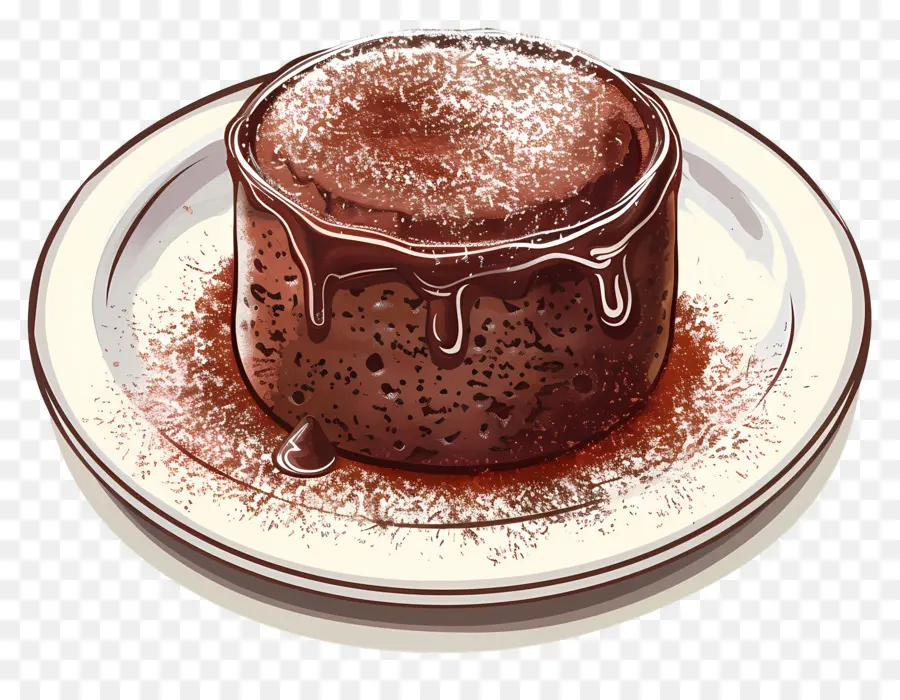 Soufflé De Chocolate Francés，Pastel De Chocolate PNG