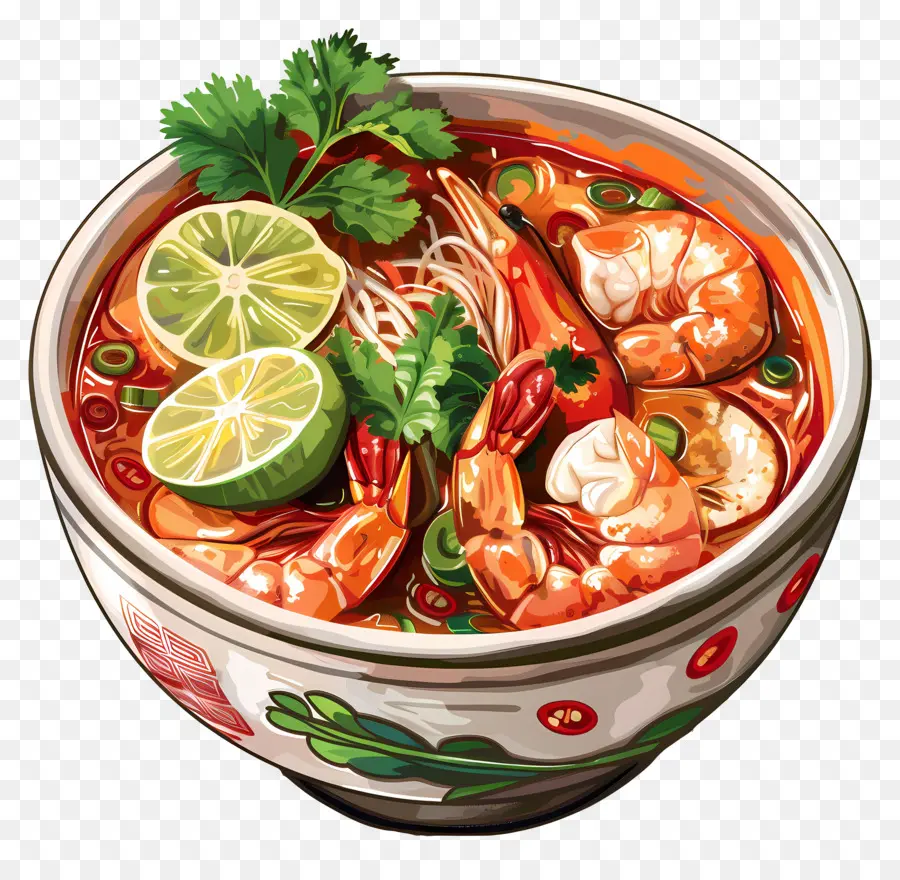 Tom Yum Goong，Sopa De Fideos De Camarones PNG