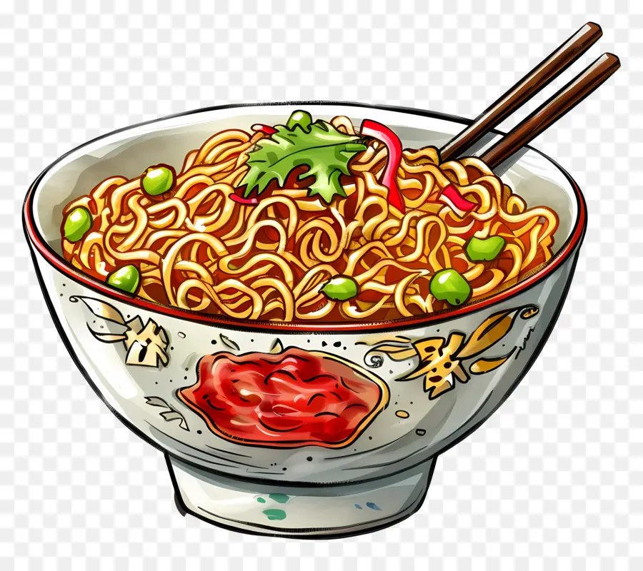 Fideos Instantáneos，Tazón De Fideos PNG