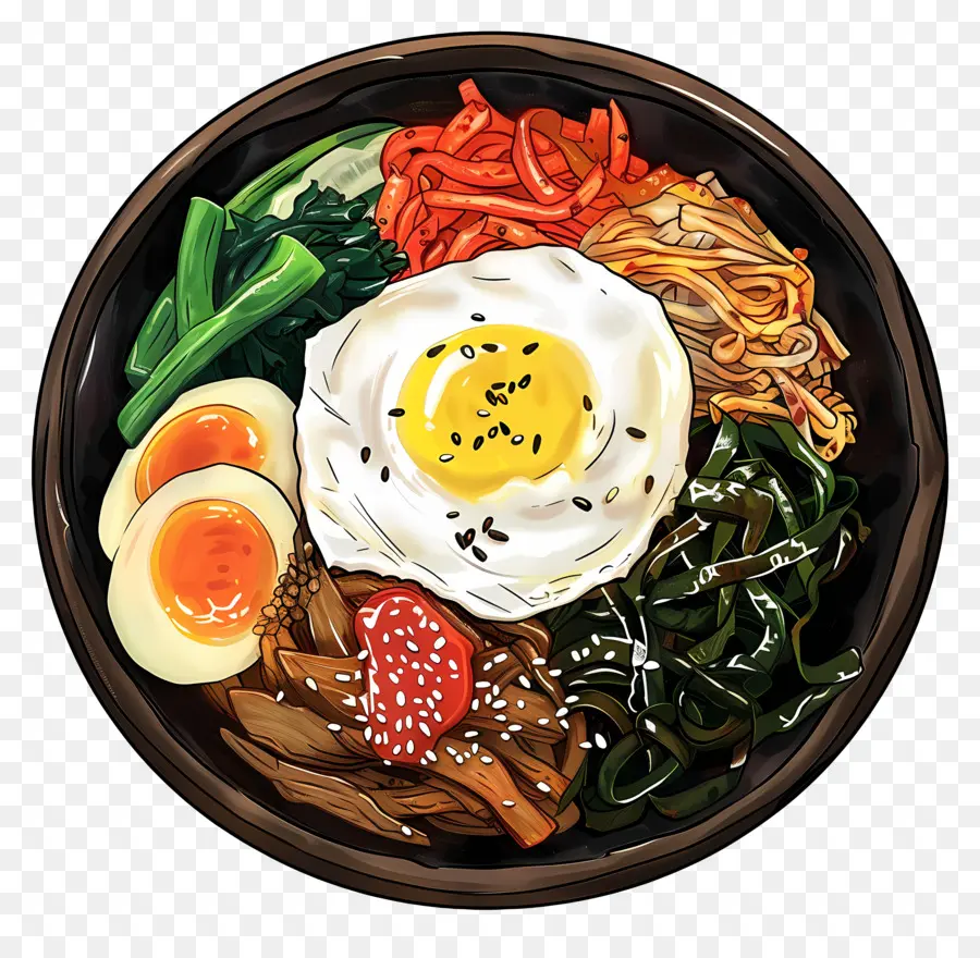 Bimbap Coreano，Bibimbap PNG