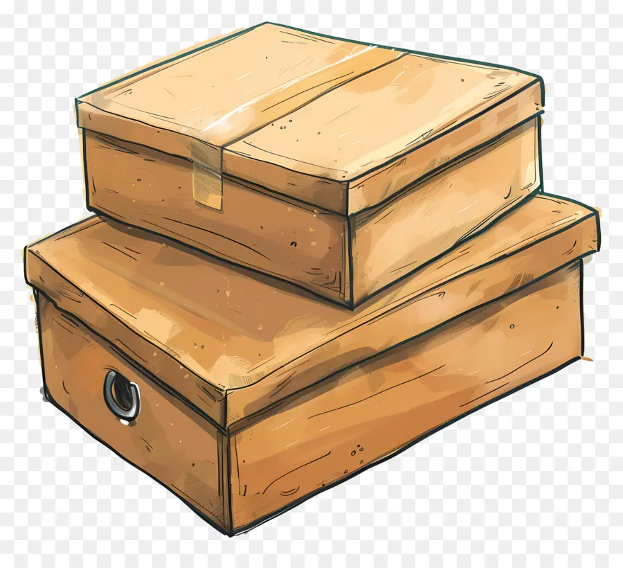 Caja De Envío，Cajas De Cartón PNG