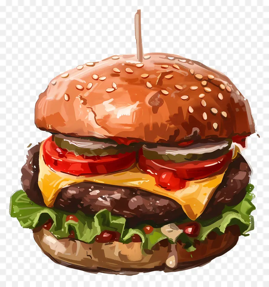 Hamburguesa Cremosa，Hamburguesa Con Queso PNG