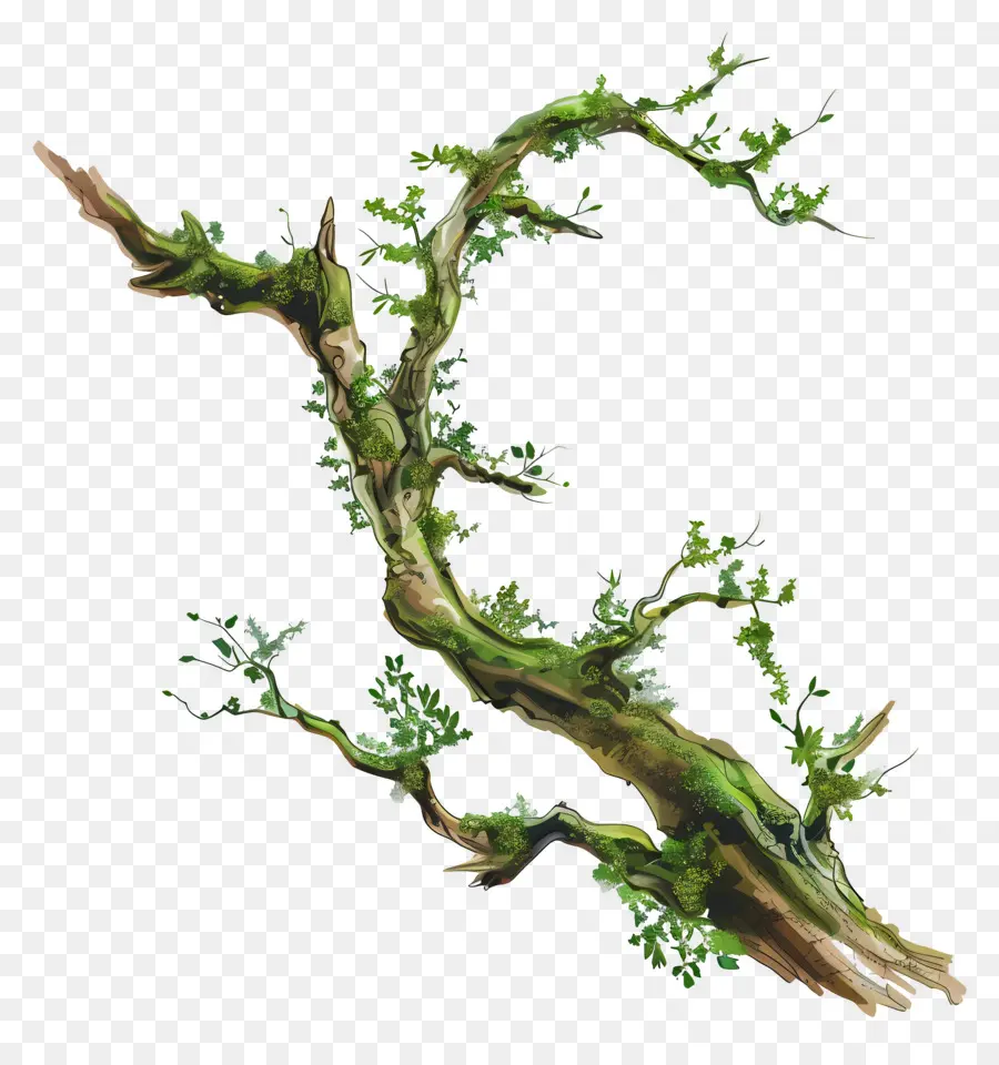 Musgo De Rama De árboles，Rama De árbol PNG