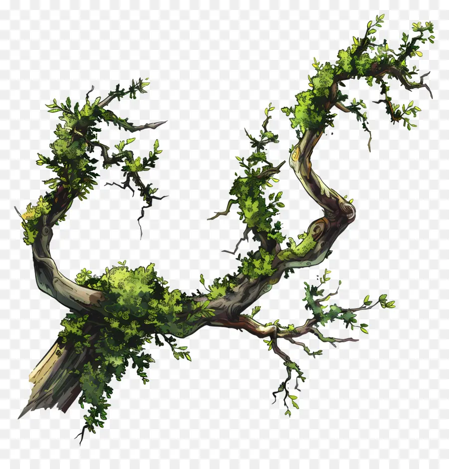 Musgo De Rama De árboles，Rama De árbol PNG