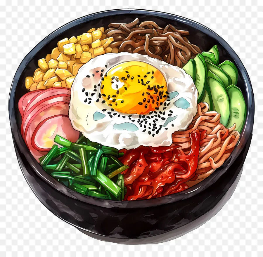 Bimbap Coreano，Bibimbap PNG