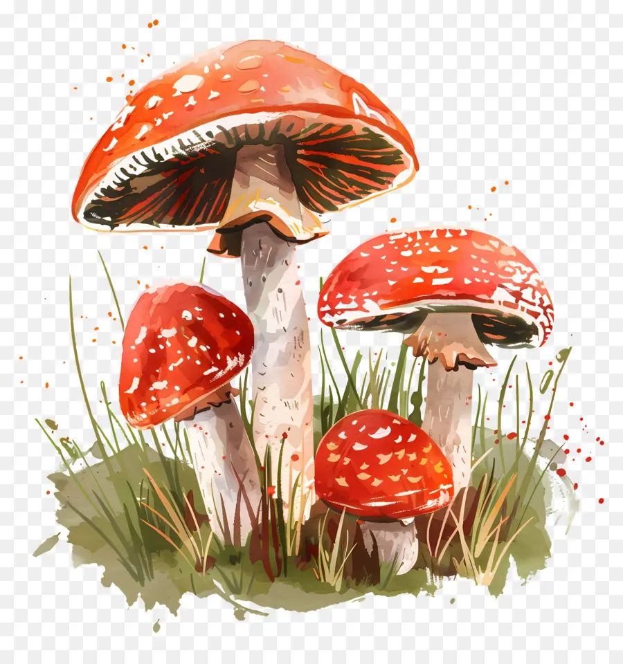 Setas Del Bosque，Hongos PNG