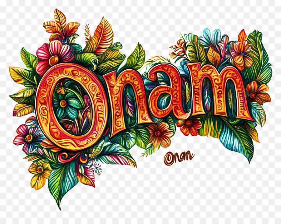 Onam，Arte De Texto De Onam PNG