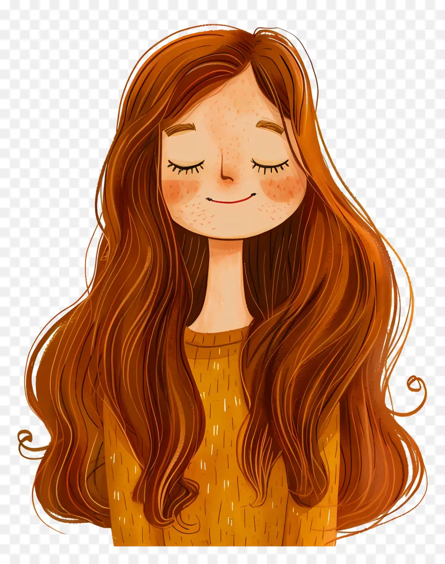 Chica Con Longhair，Chica Con El Pelo Largo PNG