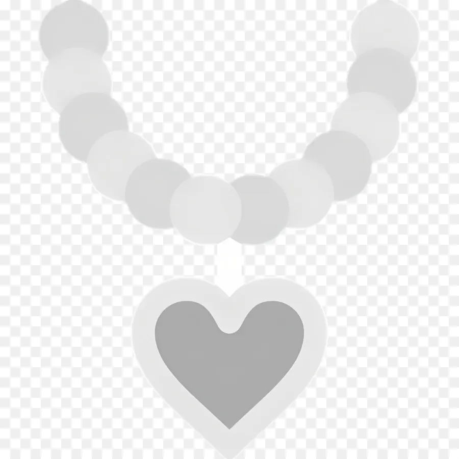 Collar De Perlas，Corazón Collar PNG