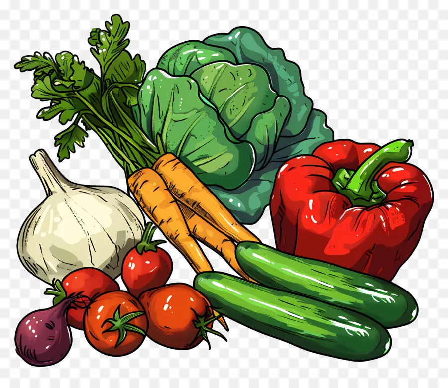 Verduras，Fresco PNG