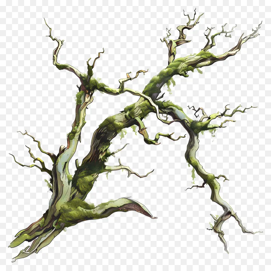 Musgo De Rama De árboles，Rama De árbol PNG