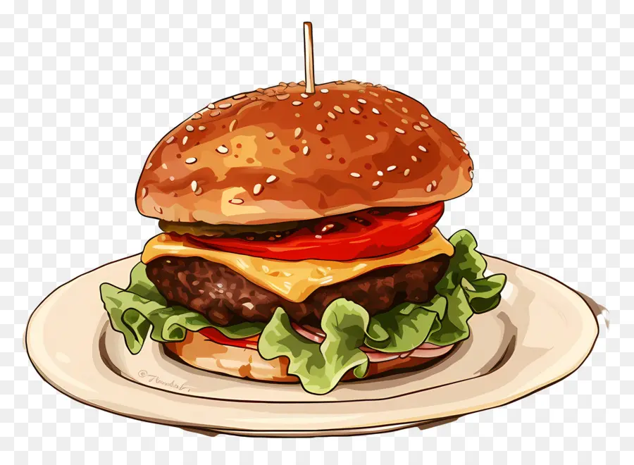 Hamburguesa Cremosa，Hamburguesa Con Queso PNG