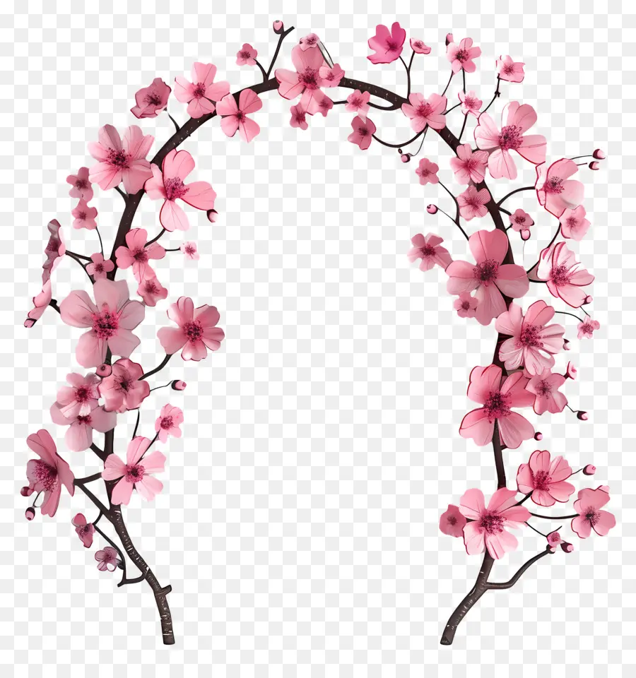 Archway Pink Blossom，Arco De Flores Rosa PNG