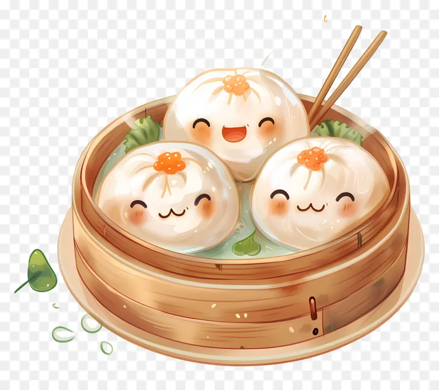 Dim Sum，Bollos Al Vapor PNG