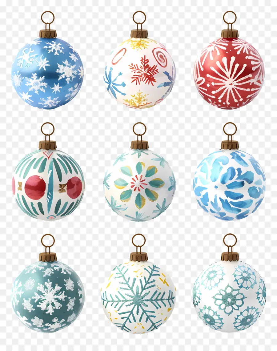 Bolas De Copo De Nieve De Navidad，Adornos De Navidad PNG