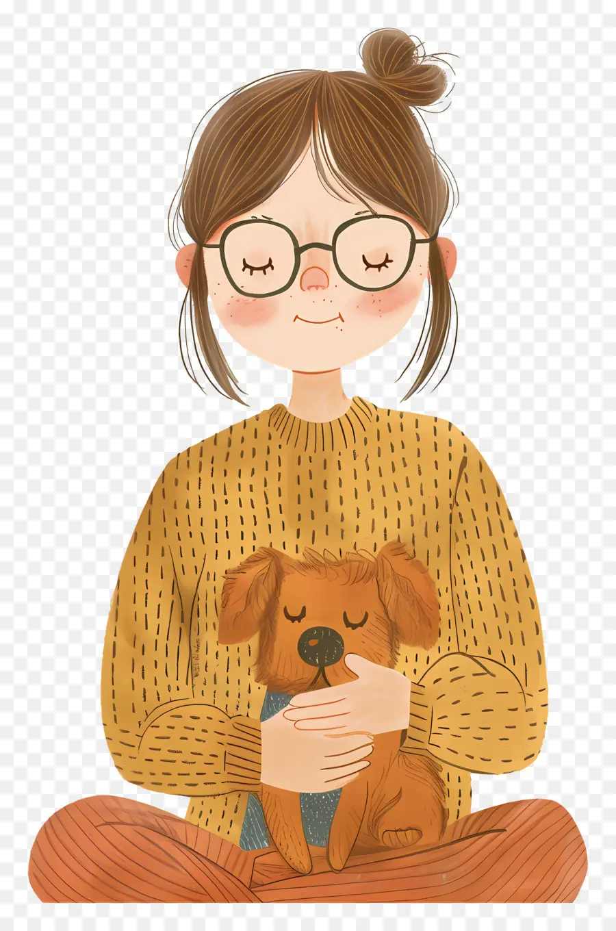 Chica Con Perro，Chica PNG