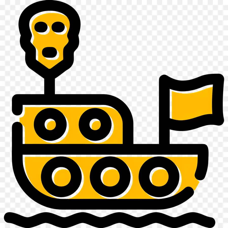 Barco Pirata，Barco Pirata Amarillo PNG