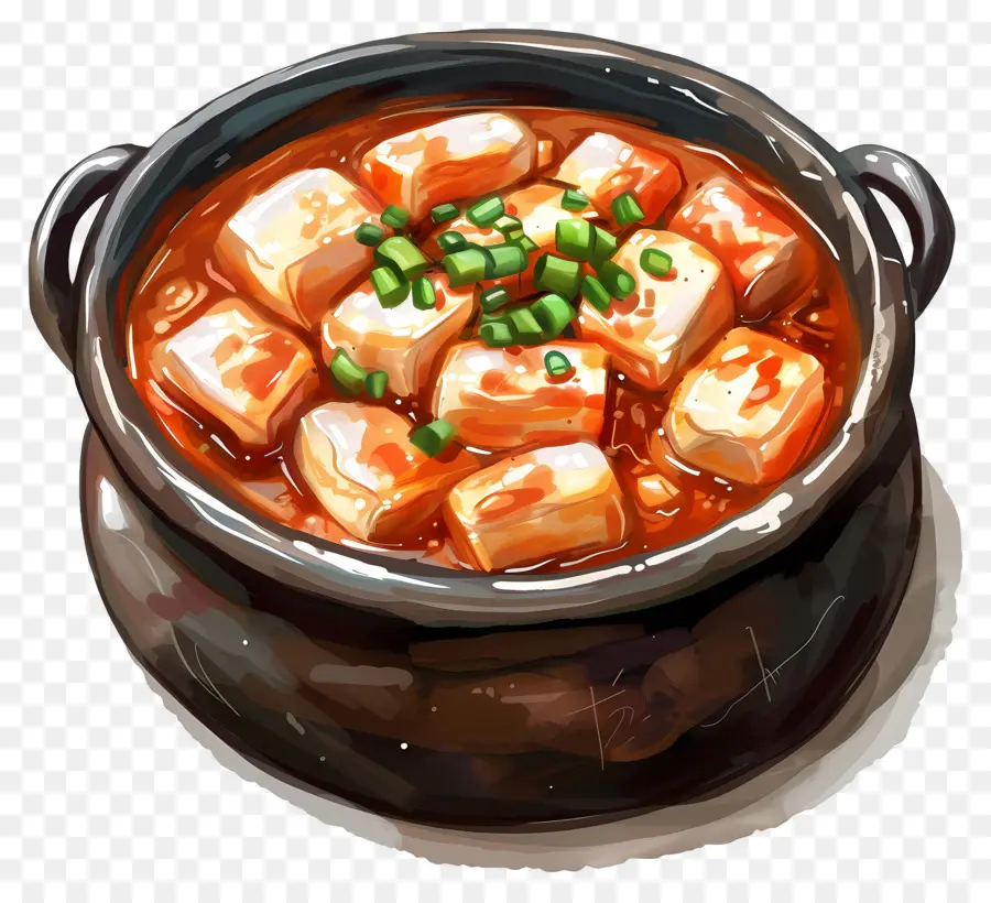 Tteokbokki Con Queso，Olla Caliente PNG