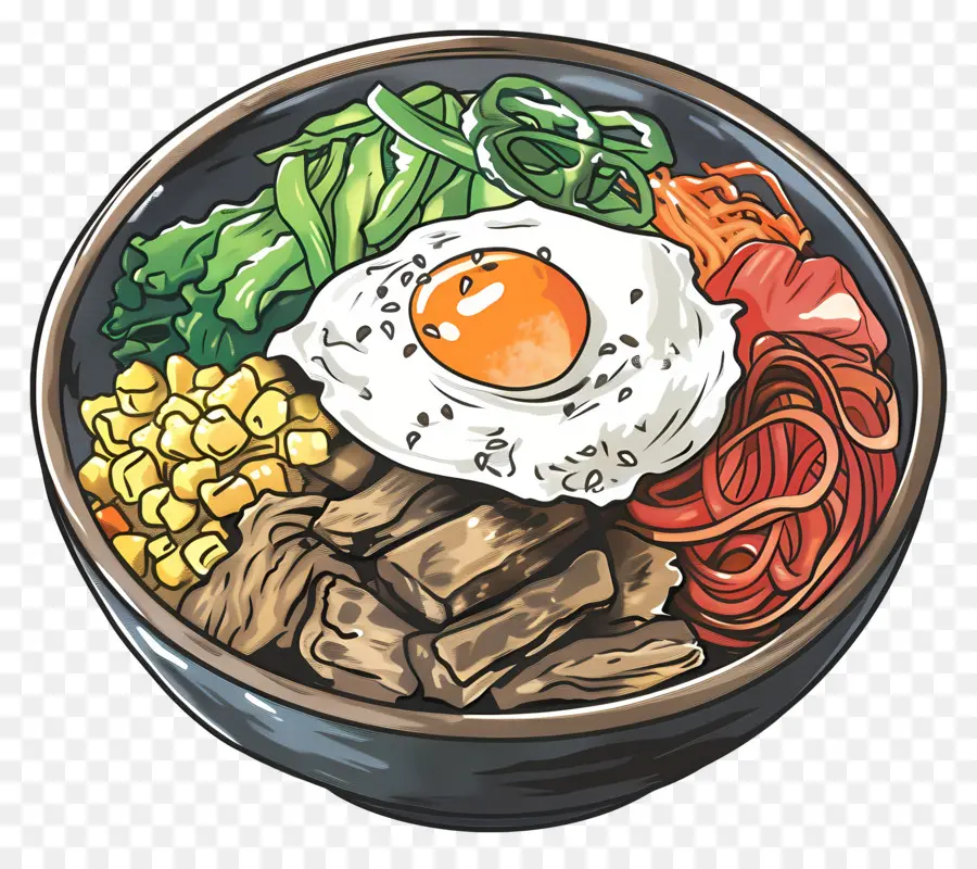 Bimbap Coreano，Bibimbap PNG