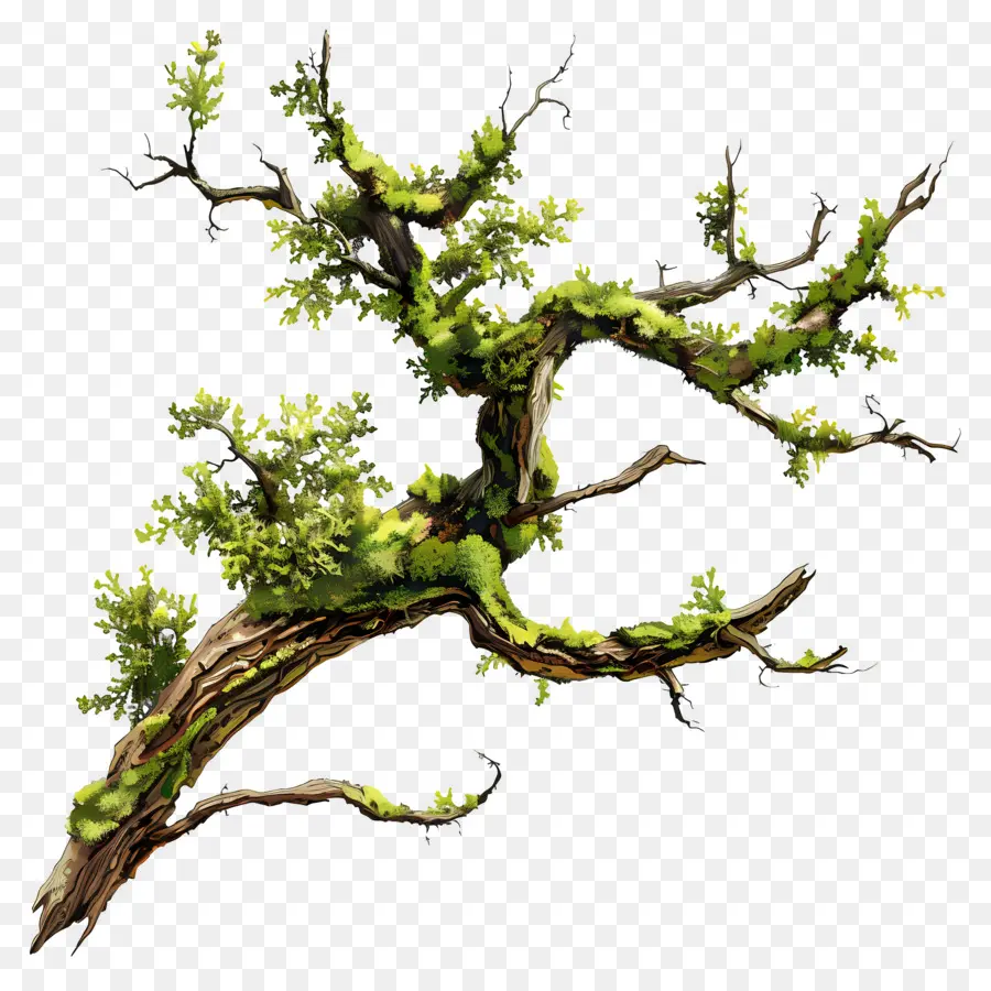 Musgo De Rama De árboles，Rama De árbol PNG