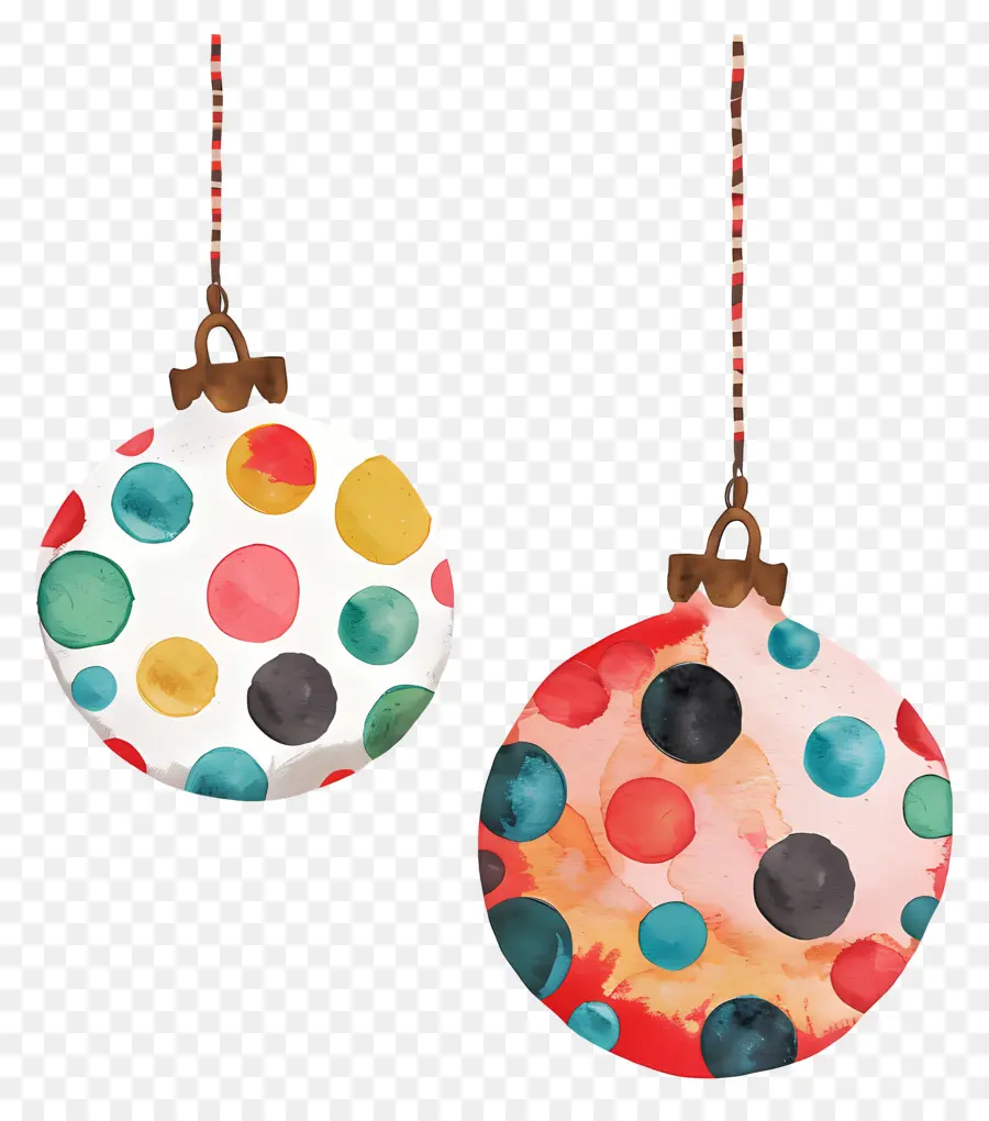 Bolas De Navidad，Adornos De Navidad Coloridos PNG