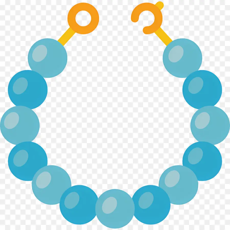 Collar De Perlas，Pulsera De Cuentas Azules PNG